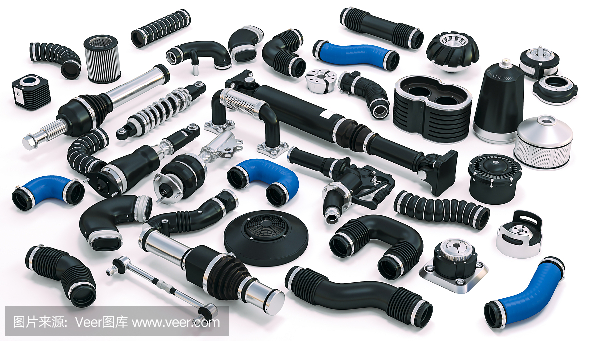 3d收集單個工業(yè)部件、元素